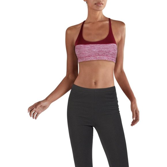 Reebok US Melange Tri Back Sports Bra Rustic Wine XS - Picture 4 of 4